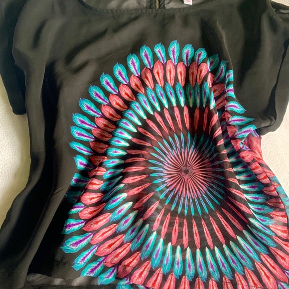 Xhilaration Chiffon Tee Small - Picture 2 of 4